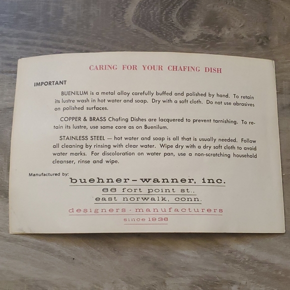 Vintage Buehner-Wanner chafing dish - Picture 7 of 10